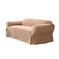 Soft Suede Slipcover Collection - Sable