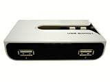 USB 2.0 Two Computers To Two Devices Cross Over Manual Switch