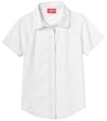 Dockers Girls 7-16 Uniform Blouse With Rounded Point Collar And Satin Piping