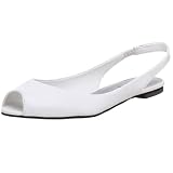 MIA Womens Emily Slingback Flat,White,9 M US