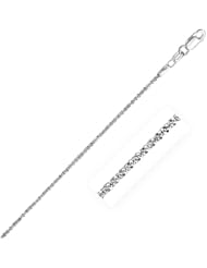1.5mm 14K White Gold Sparkle Anklet