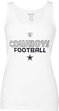 Dallas Cowboys -White- Junior's Gemini Long Rib Tank