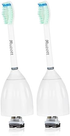 Muzott Premium Replacement Toothbrush Heads 2-pack, HX7022 Compatible with Philips Sonicare E-series Standard, Fits CleanCare, Essense, Advance, Elite and Xtreme Brush