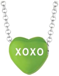 Sweethearts Enamel "XOXO" Heart on 16" Necklace Pendant with Gift Box