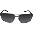 A|X Square Logo Aviator Sunglasses - Armani Exchange Men's Full Rim Sports Eyewear - Palladium Black/Gray Shaded