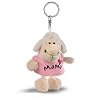 Nici 31533 - Schaf wei� T-Shirt "Mama und Herz" Bb SA 10cm, rosa