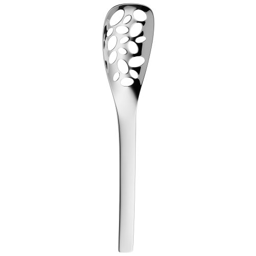 WMF Vela Stainless Steel Pierced Serving Spoon, 10-Inch