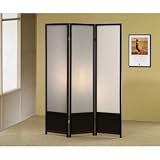 Three Panel Screen In Black Finish by Coaster Furniture
