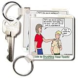 Rich Diesslins Funny KNOTS Scouting Cartoons - Stick to Brushing Your Teeth - Dentistry - Key Chains
