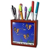 31fQDT5GOXL. SL160  Londons Times Fish Fishing Deep Beneath Cartoons   Deep Sea Fishing Rodeo   Tile Pen Holders 5 inch tile pen holder