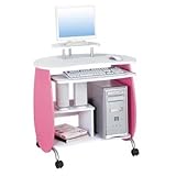 Kid's Pink Compact Computer Desk