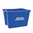 Rubbermaid-Plastic Computer Paper Recycling Tub, 12 1/2 Gallon, Blue (RUB571297BE) Category: Recycling Receptacles