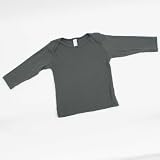 Infant Baby Rib Long Sleeve Lap Tee, Red, 18-24
