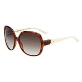 Christian Dior Women's Diorzemire1 Red Tortoise / Beige Frame/Brown Gradient Lens Plastic Sunglasses