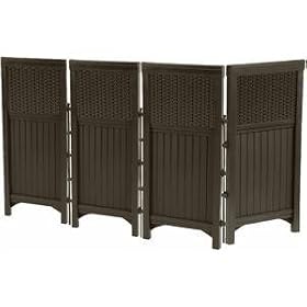 Suncast FSW4423 4 Panel Resin Wicker Outdoor Screen: Patio, Lawn &amp; Garden
