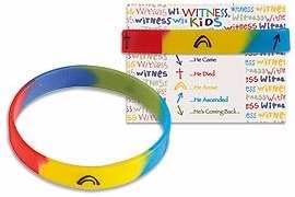 Bracelet - Witness - Kids Silicone w/Card - Rainbow