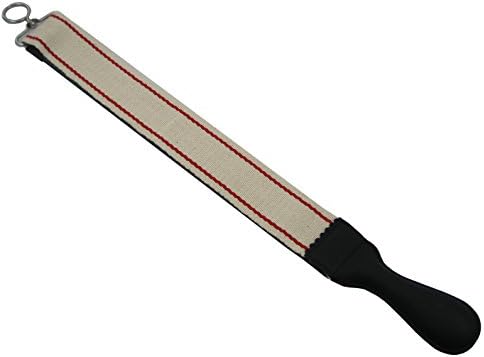 Leather Barber Strop, Straight Razor Shaving Strop (2" x 22" Black)