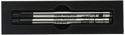 Mont Blanc Rollerball Refill, Legrand Fine, 2X1, Mystery Black (105166)