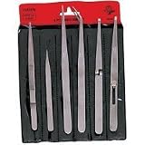 JUMBO TWEEZER 6-PIECE SET,stainless steel by Able Tooling