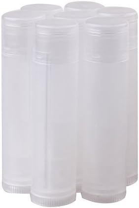 Uhome 100/50/25 PCS Transparent Clear Empty Lip Balm Tubes Containers