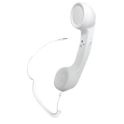 Pyle Home PITL6WT Retro Style Handset for iPhone, iPad, Android Phones, Blackberry, All other Cell Phones – Easy Use – Retail Packaging – White