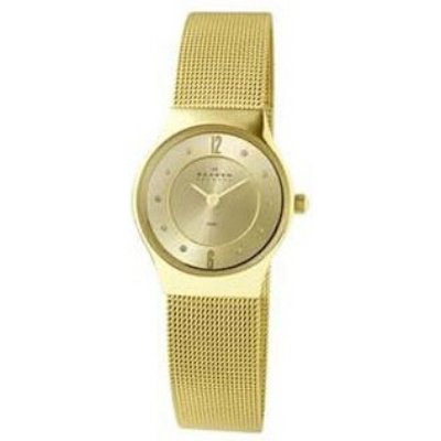 Skagen Denmark Womens Watch Light Gold Mesh Band & Dial #233XSGGG2