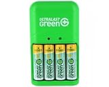 Ultralast Nickel-Zinc Charger with 4 Ni-Zn AA 1.6V Batteries