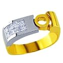 0.40 Carat F/VS1 Princess Certified Diamond Designer Ring in 18ct Solid Yellow/White Gold