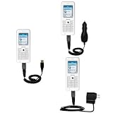 Deluxe Kit for the Netgear Skype Phone SPH101 includes a USB cable with Car and Wall Charger - Gomadic Brand w/ TipExchange Technology