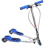 Zoom Z-1000ST 3-Wheel Sliding Zip Scooter (Blue) - Exercise While You Ride!