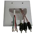 Dual Gang Recessed Low Voltage Cable Plate