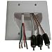 Dual Gang Recessed Low Voltage Cable Plate
