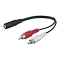 Goobay AVK 179 - 020 Audio / Video Kabel (0,2 m, 3,5 mm Stereo Kupplung auf 2x Chinchstecker)