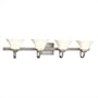 Minka Lavery Agilis 6814-84 Large Glass Reversible 4-LT 400w (8"H x 43"W) Vanity Lighting in Nickel