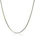 Amazon Collection 14k Yellow Gold Diamond-Cut Box Chain Necklace, 22