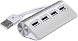 USB HUB, Cateck Premium 4 Port Aluminum USB Hub with 11 inch Shielded Cable for iMac, MacBooks, PCs and Laptops