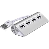 USB HUB, Cateck Premium 4 Port Aluminum USB Hub with 11 inch Shielded Cable for iMac, MacBooks, PCs and Laptops