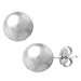 Stunning 14k White Gold 8 Mm Ball Earrings