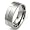 8MM Titanium Ring with Lower Thicker Section is Polished and Top Section is High Polished