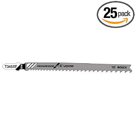 BOSCH T123X25 5-1 4-Inch Progressor Bi-Metal Bosch Shank Jigsaw Blade 25-Pack by Bosch