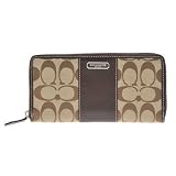 「コーチ 財布 COACH 長財布 ラウンドファスナー カーキ/マホガニー ペネロピシグネスリム 43439-SKHMA」の画像