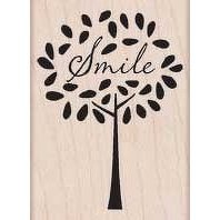 Smile Tree Woodmounted Stamp (Hero Arts)