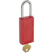 Master Lock 411 Series Zenex Lockout/Tagout Padlock, Master Keyed, 3" Body Length, 1-1/2" Shackle Clearance