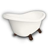 American Bath Factory B1-1600-BB-NH-M2-45-OC Princess Slipper Clawfoot Bathtub in Bisque, Armada Fee