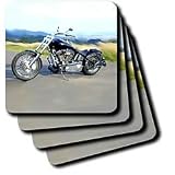 Coaster Picturing Picturing Harley Davidson Motorcycle