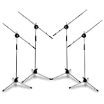 Seismic Audio - FOUR (4) Tripod Microphone Mic Boom Stand - PA/DJ/Band/Church/Wedding use