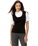 Alfani Petite Layered-Look Sweater Vest with Ruffled Blouse