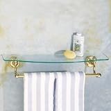 Ginger Chrome/Brass Canterbury 24" Traditional Shelf w/Towel Bar