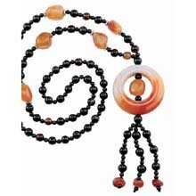 Black & Red Agate Necklace Beading Kit