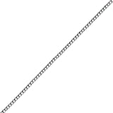Sterling Silver Bright Cut Solid Curb Pendant Chain